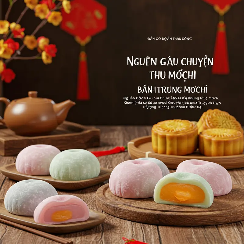 Bánh Trung Thu Mochi kết hợp cảm hứng Nhật Bản và truyền thống Việt.
