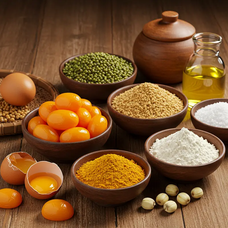 Cảnh tượng chợ truyền thống với bánh nướng Trung Thu và lồng đèn rực rỡ