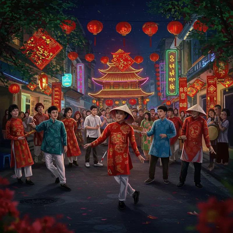 Dân ca truyền thống được trình diễn trong dịp Tết cổ truyền Việt Nam.