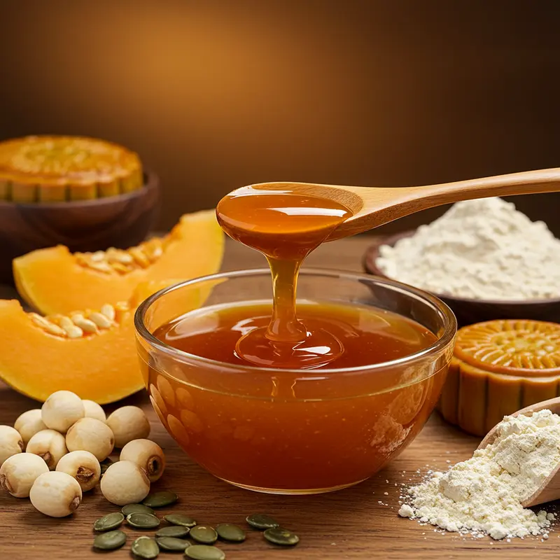 Nước đường kết hợp với các nguyên liệu truyền thống tạo nên bánh nướng chuẩn vị