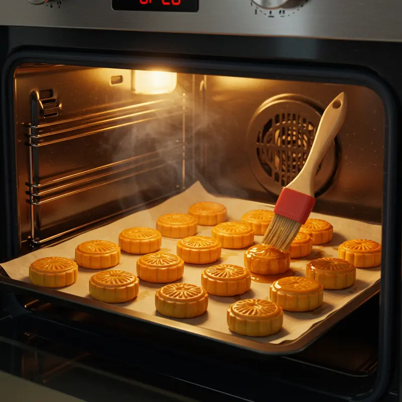 Nguyên liệu chính làm bánh trung thu mini nướng được sắp xếp gọn gàng.