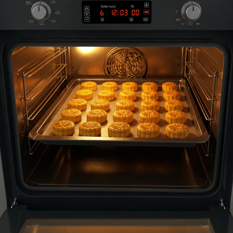 Nguyên liệu làm bánh trung thu mini được chuẩn bị đầy đủ và chính xác.