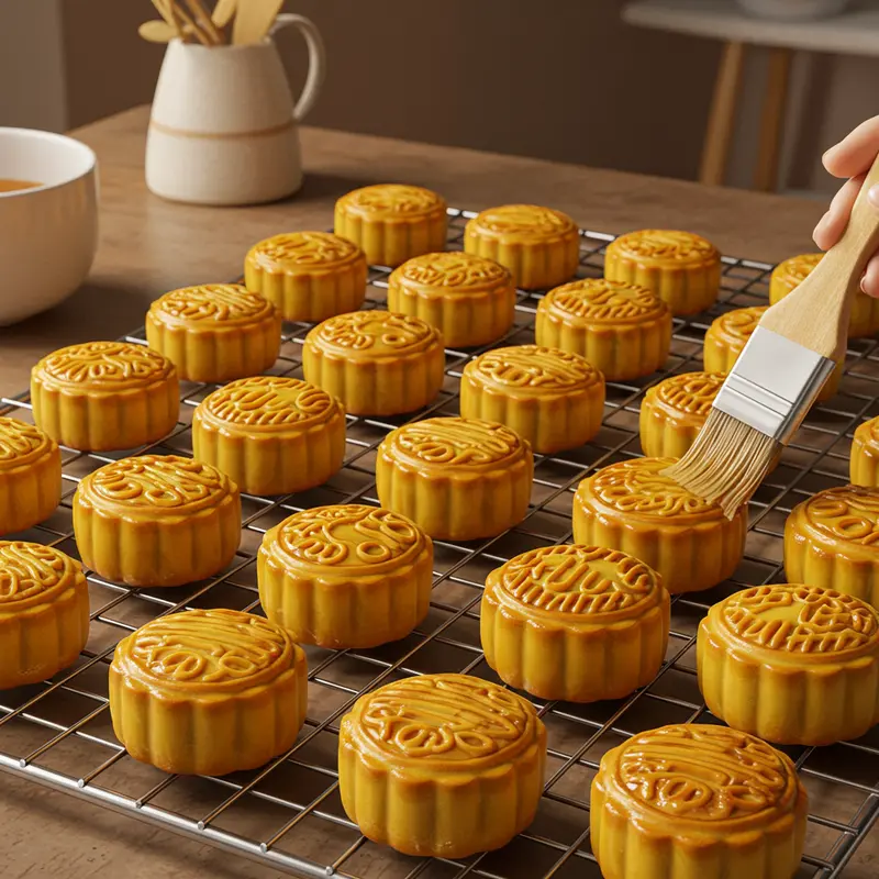 Nguyên liệu chất lượng quyết định độ mềm và vị ngon của vỏ bánh Trung Thu mini nướng.