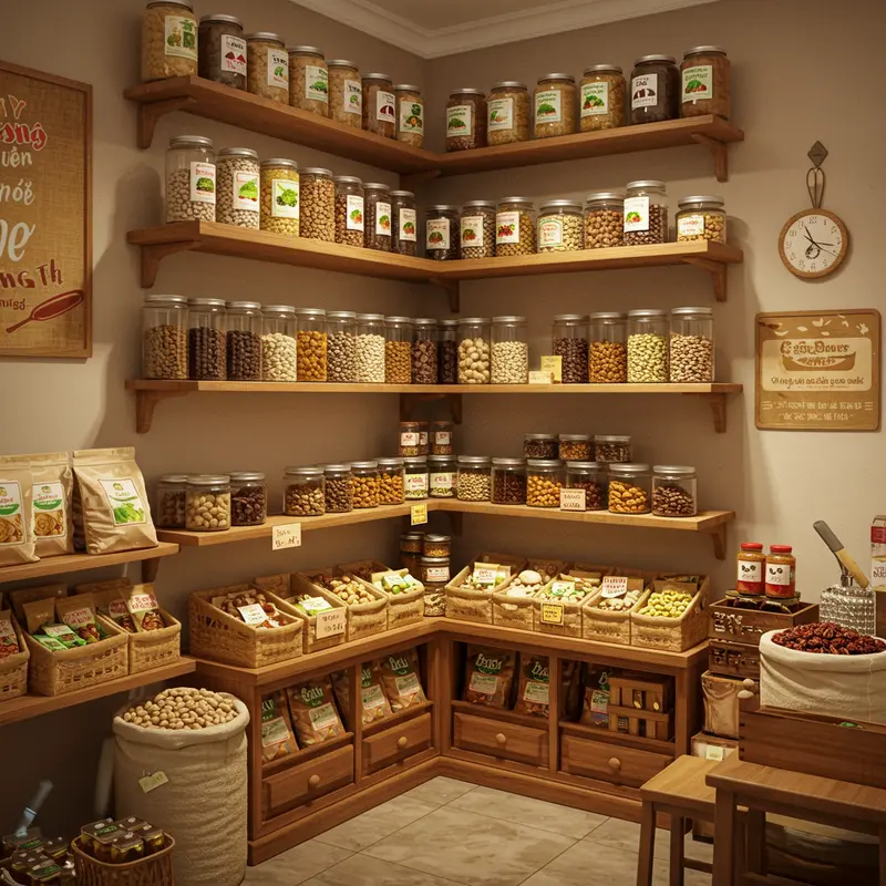 Nguyên liệu hữu cơ đa dạng, chuẩn bị làm nhân bánh Trung Thu.