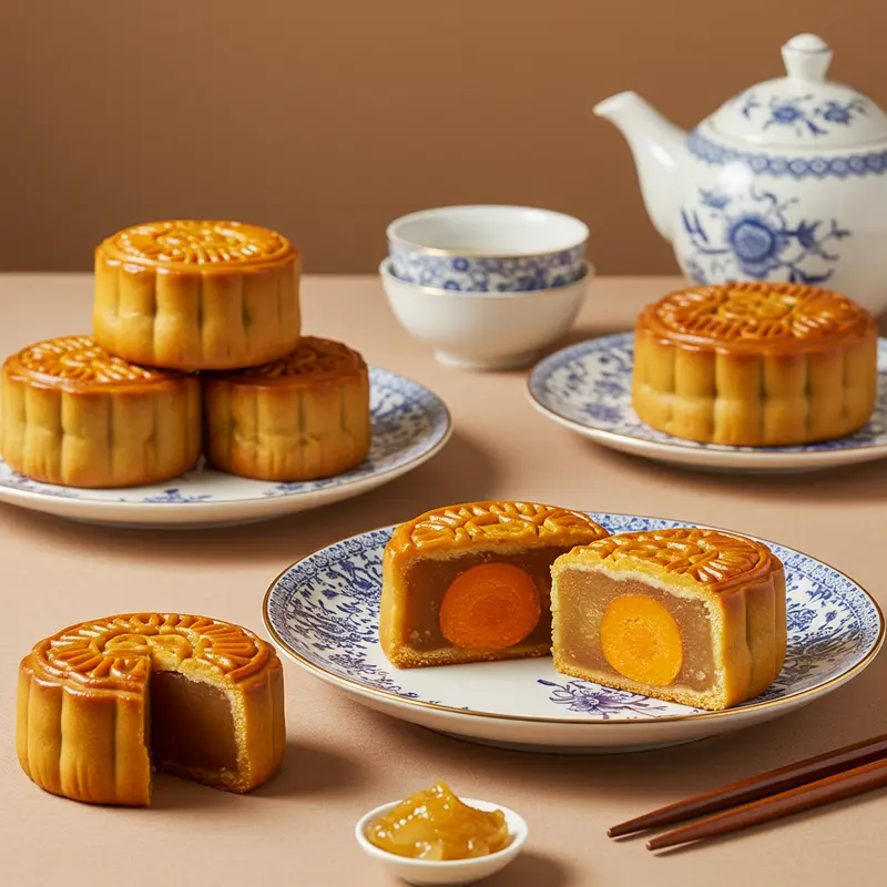 Bánh Trung Thu cao cấp với nhân yến sào, vi cá và bào ngư.