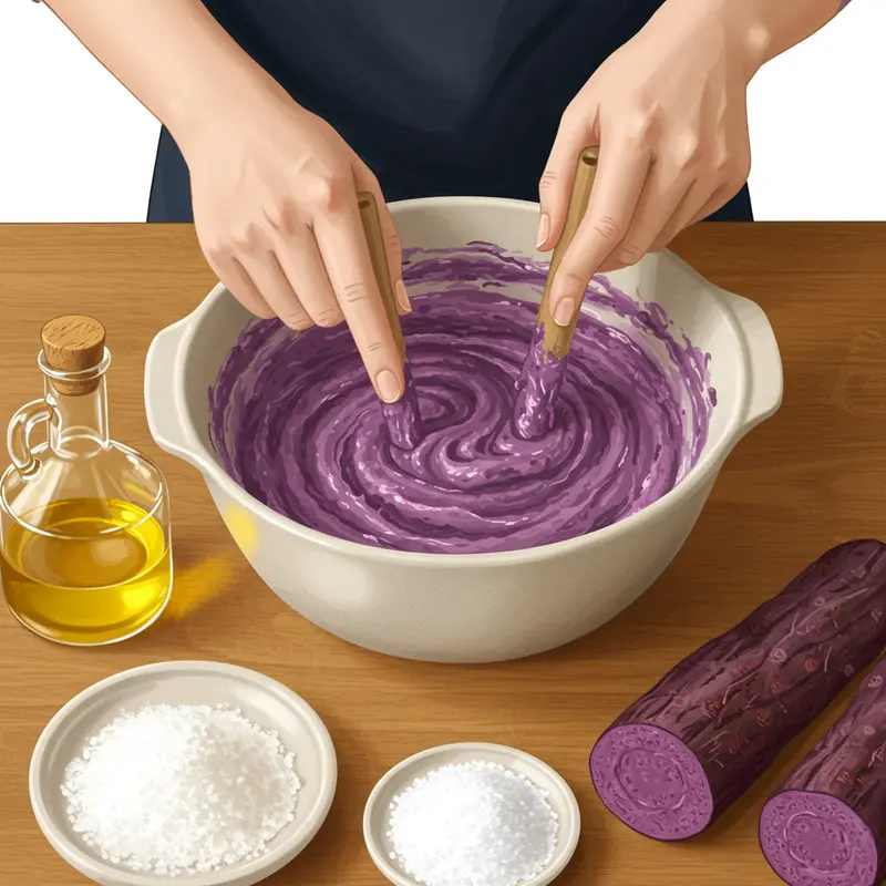 Bánh nướng nhân khoai môn trong không gian Trung Thu truyền thống Việt Nam.