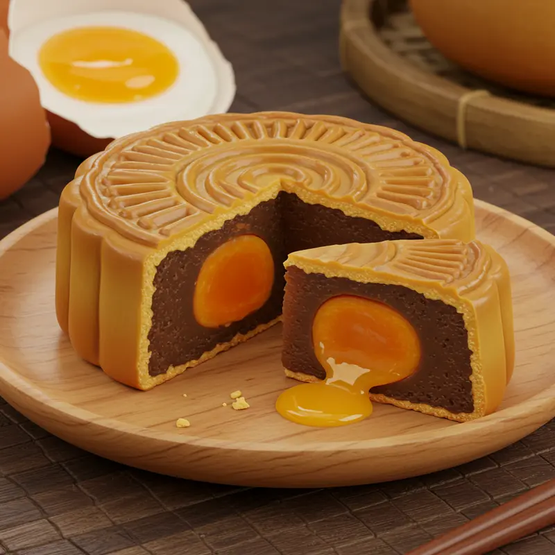 Bánh trung thu lava thật với nhân trứng chảy hấp dẫn và hộp quà sang trọng.