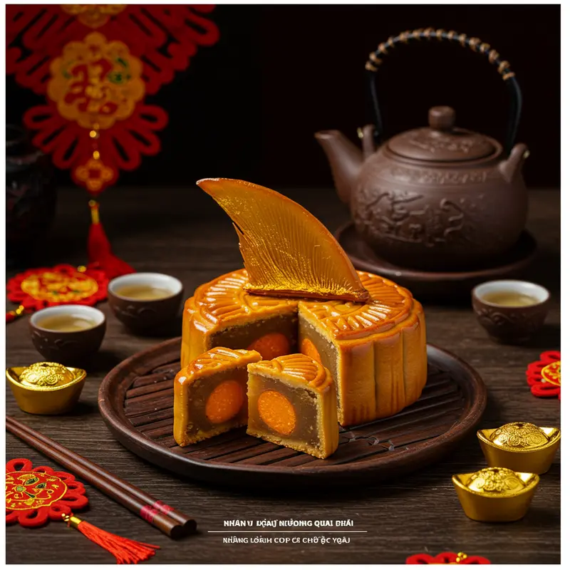 Bánh Trung Thu cao cấp với nhân yến sào, vi cá và bào ngư.