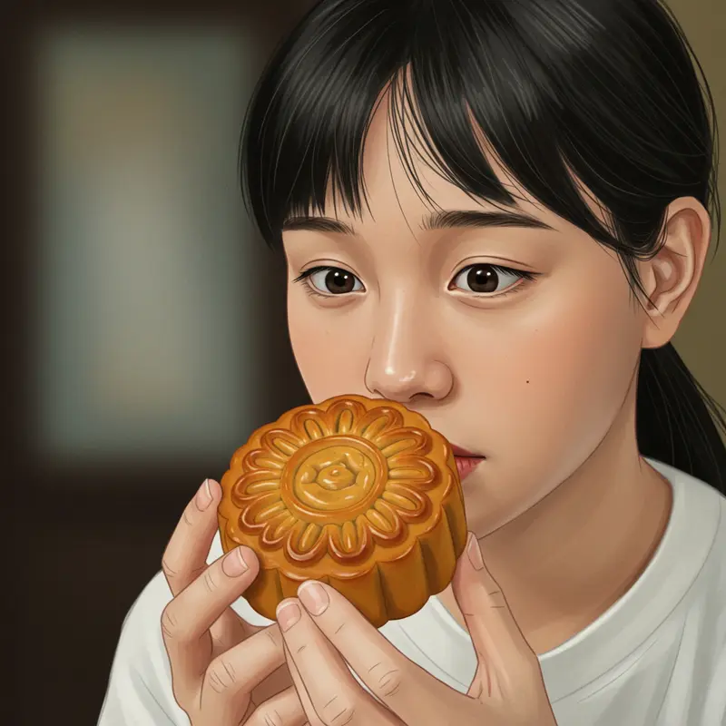 So sánh vỏ bánh Trung Thu tươi ngon và bánh có dấu hiệu mốc, đổi màu.