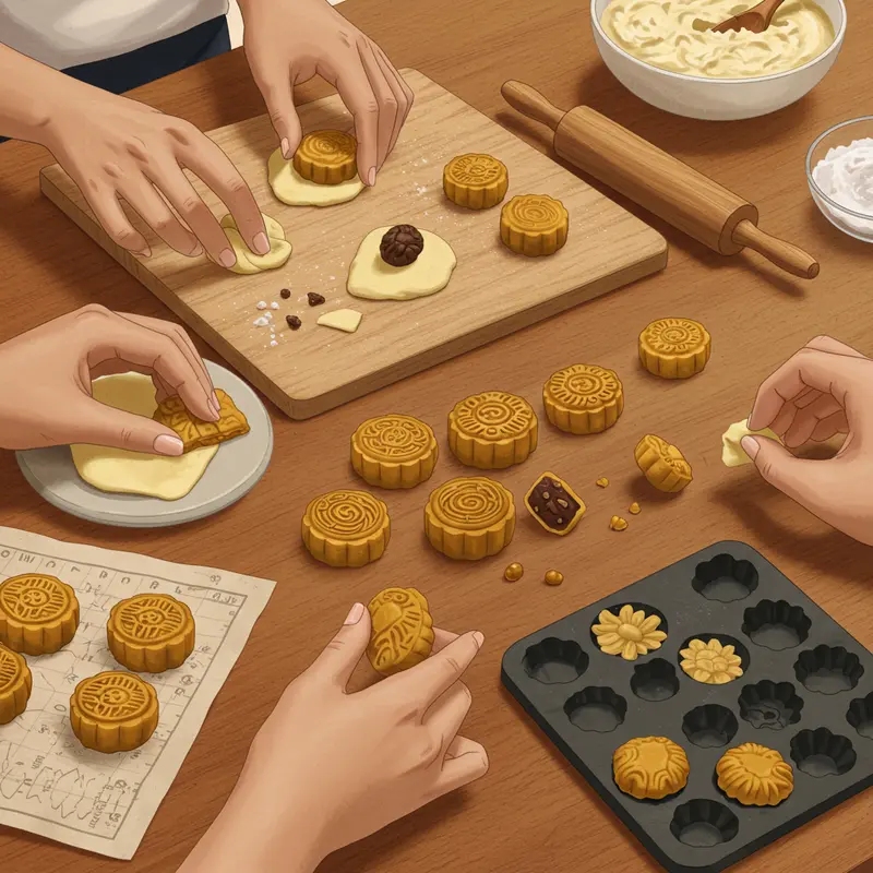 Bánh Trung Thu mini healthy dùng nguyên liệu tự nhiên, ít đường, an toàn sức khỏe.