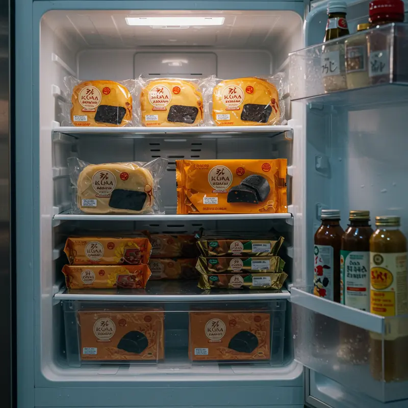 Đĩa bánh trung thu lava nhập khẩu đa dạng vị với nhân trứng muối, matcha và socola đang tan chảy.