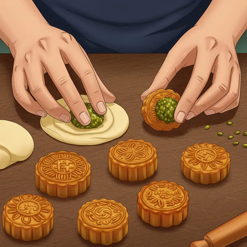 Nguyên liệu làm bánh trung thu dẻo mini đầy đủ, tươi ngon.