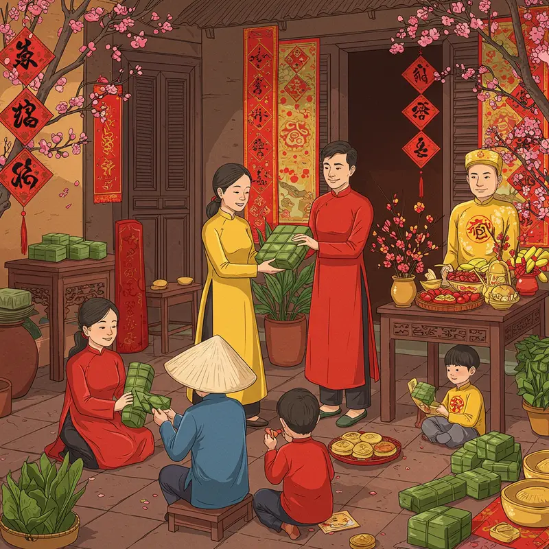 Không khí sum vầy gia đình trong dịp Tết Âm lịch ở các quốc gia Châu Á.