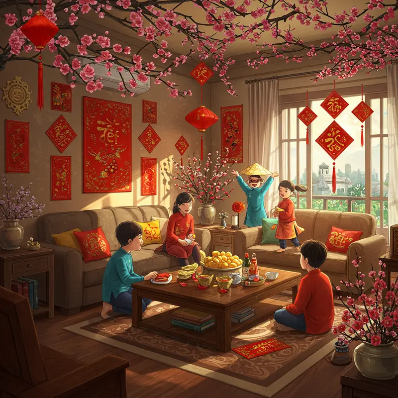 Người Việt trang trí nhà cửa, chuẩn bị không khí Tết tại nước ngoài.