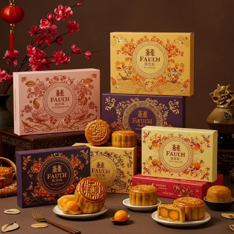 Hộp bánh Trung Thu được thiết kế cá nhân sáng tạo, mang dấu ấn riêng.