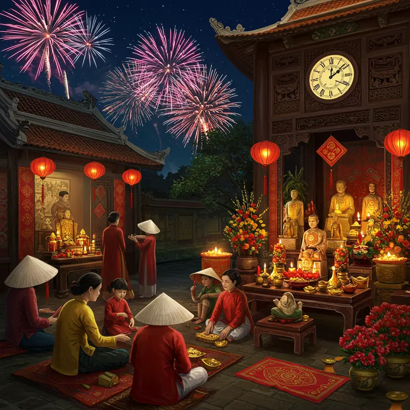 Ngôi làng Việt cổ đón xuân, lưu giữ lịch sử Tết Nguyên Đán.