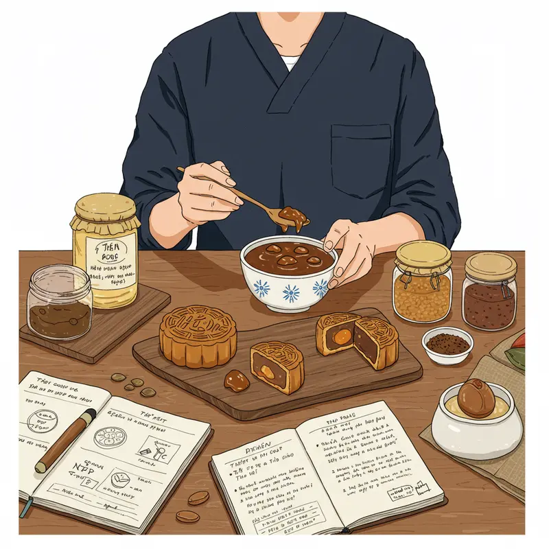 Nguyên liệu tự nhiên phong phú giúp nhân bánh trung thu đậm đà hương vị mà không cần nhiều đường.