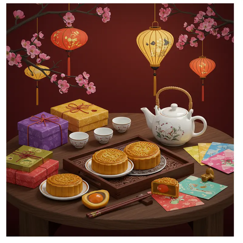 Gia đình sum vầy cùng thưởng thức bánh Trung Thu phổ thông.