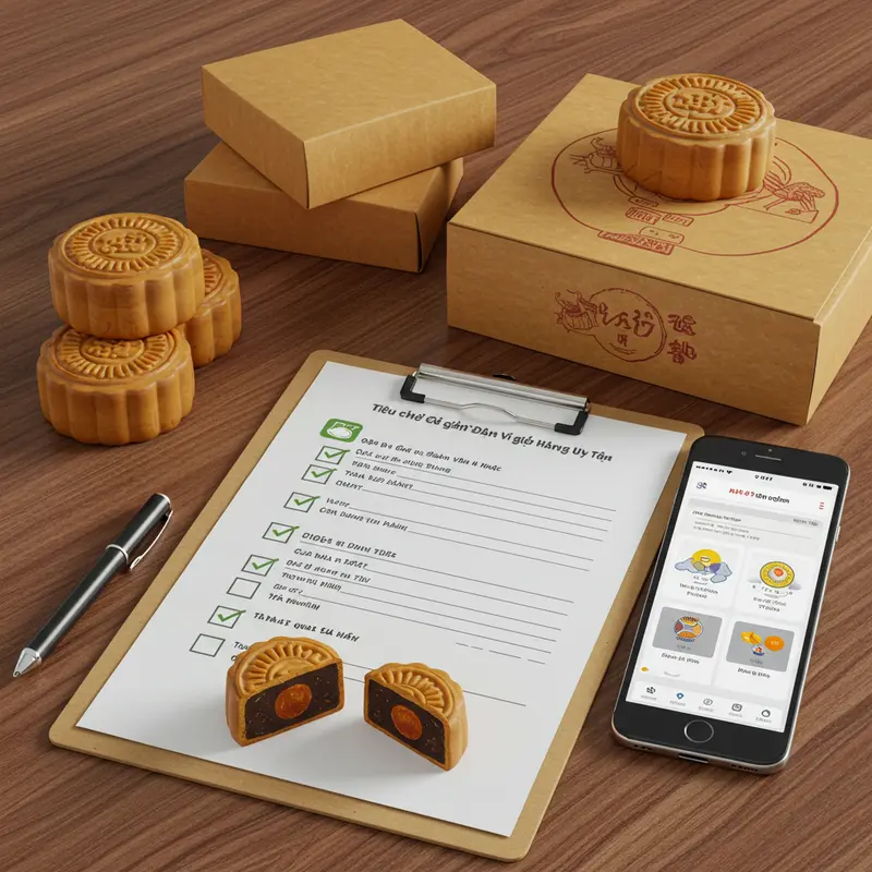 Bánh trung thu được đóng gói kỹ lưỡng chuẩn bị giao hàng.