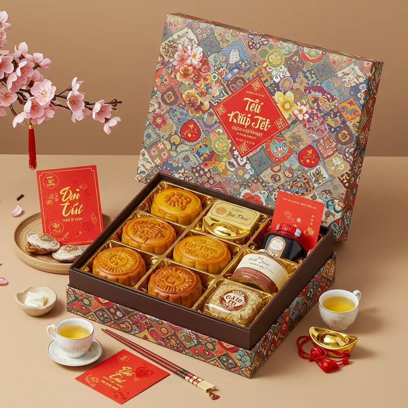 Hộp quà Tết trở thành cầu nối gắn kết tình thân và đối tác trong dịp Tết Nguyên Đán.