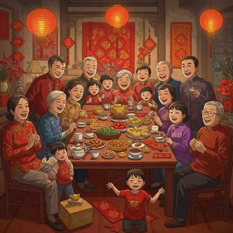 Gia đình người Hoa dọn dẹp và trang trí nhà cửa chuẩn bị đón Xuân Tiết.