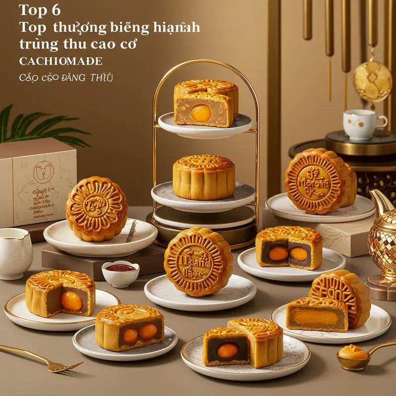 Bánh Trung Thu handmade được chế biến tỉ mỉ từ nguyên liệu thượng hạng.