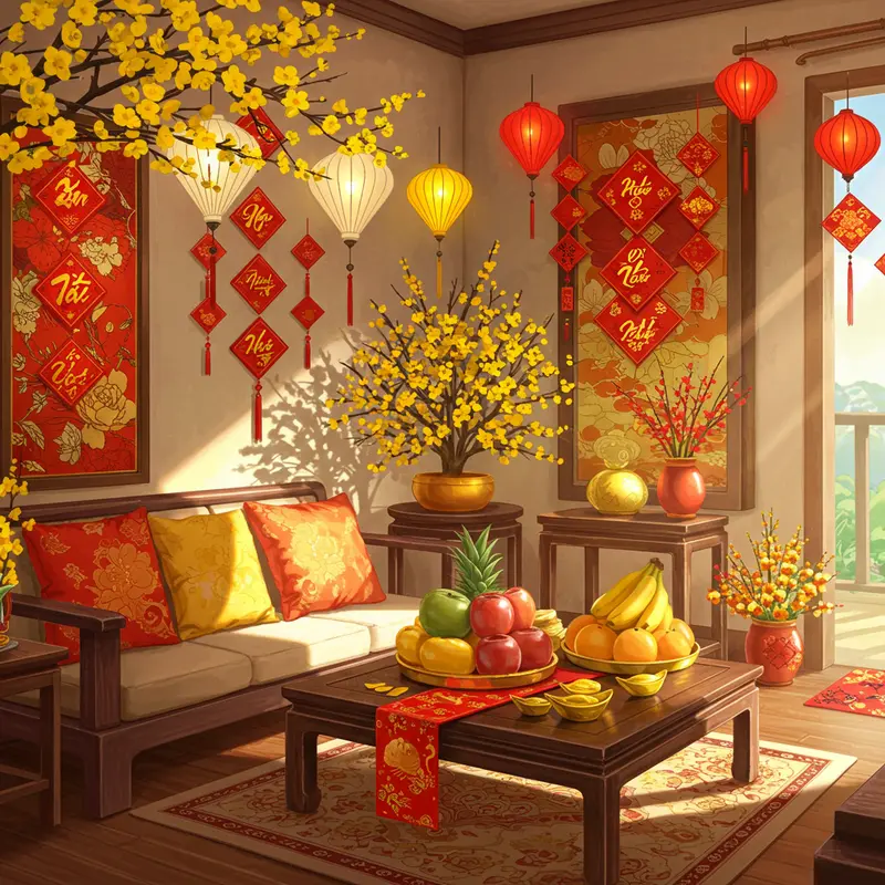 Gia đình Việt cùng nhau dọn dẹp, trang trí nhà cửa chuẩn bị đón Tết.