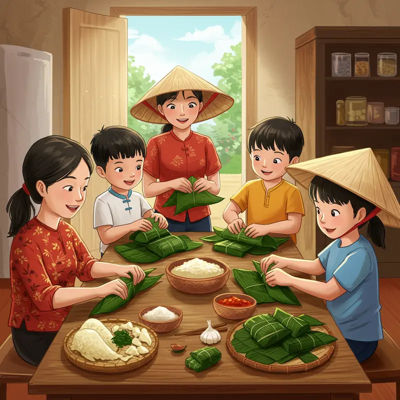 Gia đình Việt kiều sum họp, giữ gìn giá trị Tết truyền thống.