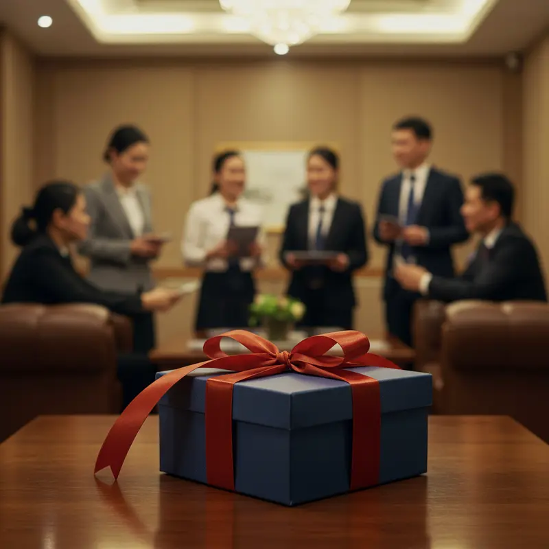 Hộp quà cao cấp tượng trưng cho sự tri ân khách hàng.