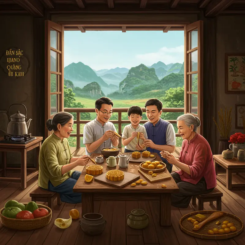 Bánh Trung Thu Bắc Kạn sử dụng nguyên liệu đặc sản vùng núi.