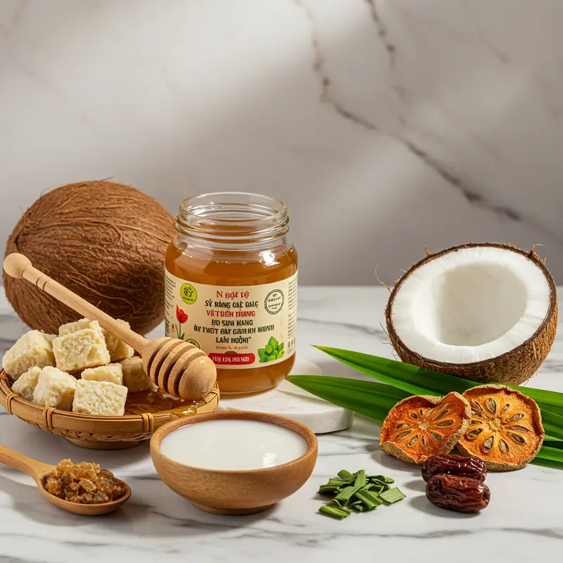 Nguyên liệu tự nhiên phong phú giúp nhân bánh trung thu đậm đà hương vị mà không cần nhiều đường.