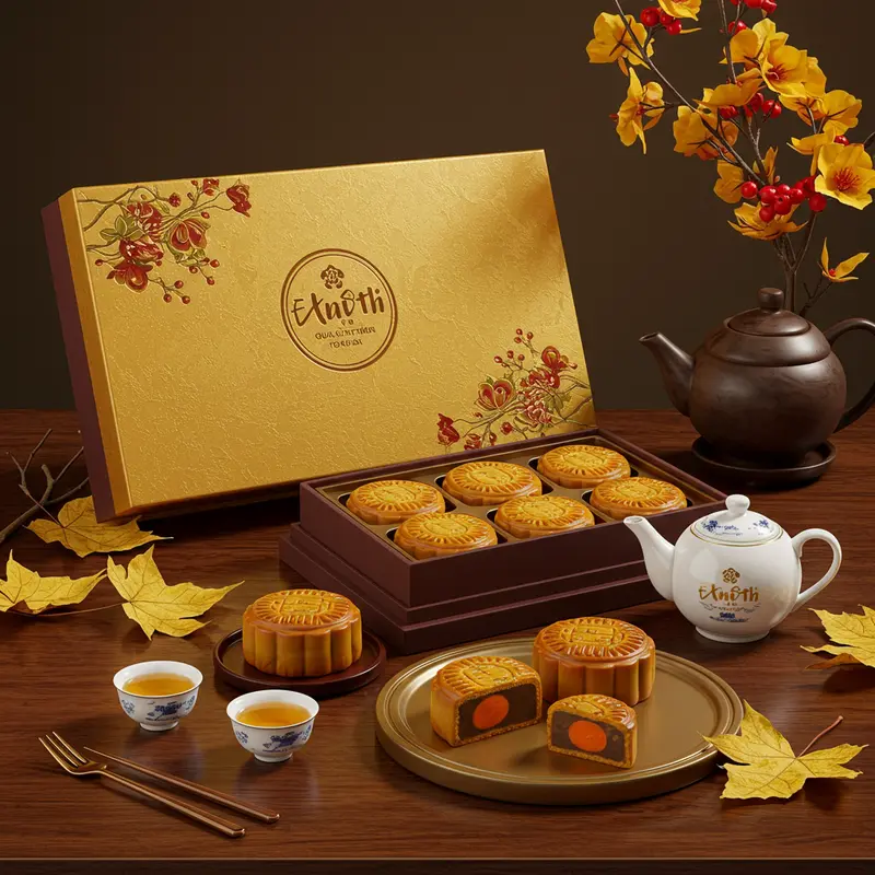 Set quà bánh Trung Thu cao cấp kết nối doanh nghiệp và đối tác.