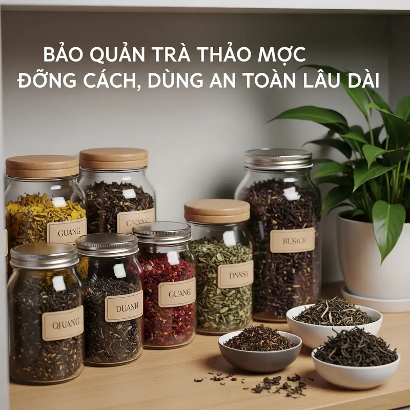 Các loại thảo mộc tiêu biểu được lựa chọn kỹ càng cho tách trà ngon.