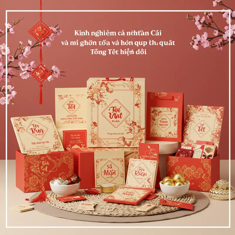 Hộp quà Tết sang trọng thể hiện giá trị tinh thần và gắn kết.