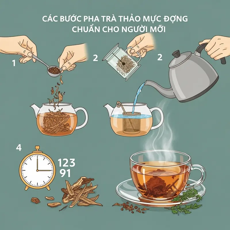 Các loại thảo mộc tiêu biểu được lựa chọn kỹ càng cho tách trà ngon.