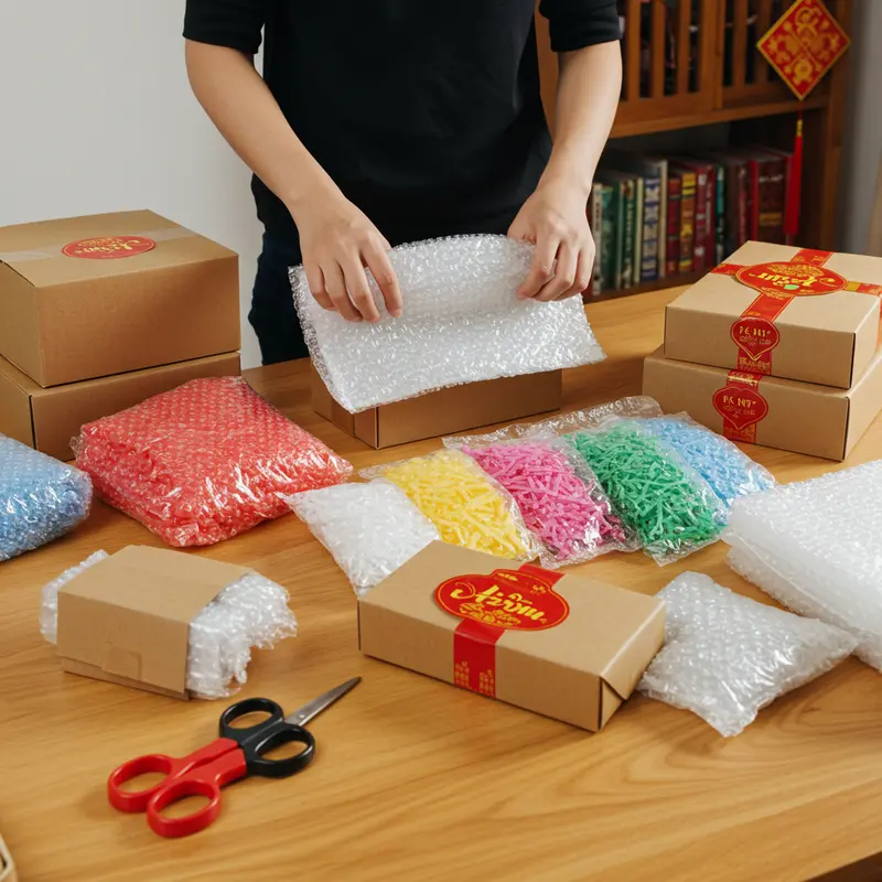 Chọn vật liệu đóng gói chắc chắn giúp bảo vệ hộp quà Tết vượt trội.