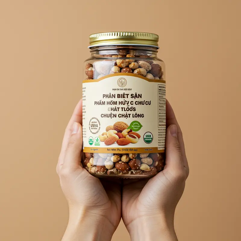 Hộp quà Tết hữu cơ được trưng bày trang trọng trong không gian sum vầy.