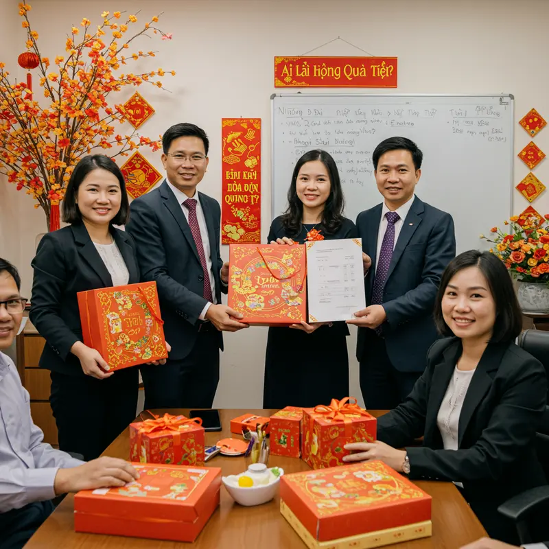 Doanh nghiệp trao quà Tết và xuất hóa đơn đúng đối tượng thụ hưởng.