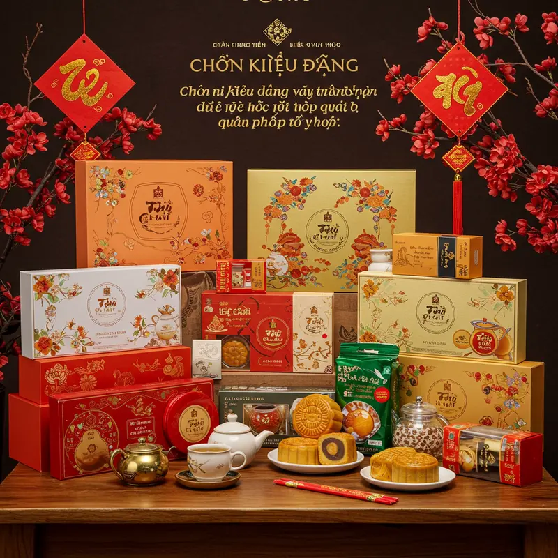 Nhóm doanh nghiệp họp bàn về ngân sách và lựa chọn hộp quà Tết.