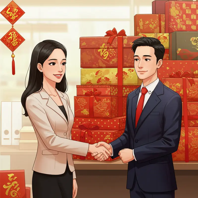 Nhóm doanh nghiệp họp bàn về ngân sách và lựa chọn hộp quà Tết.