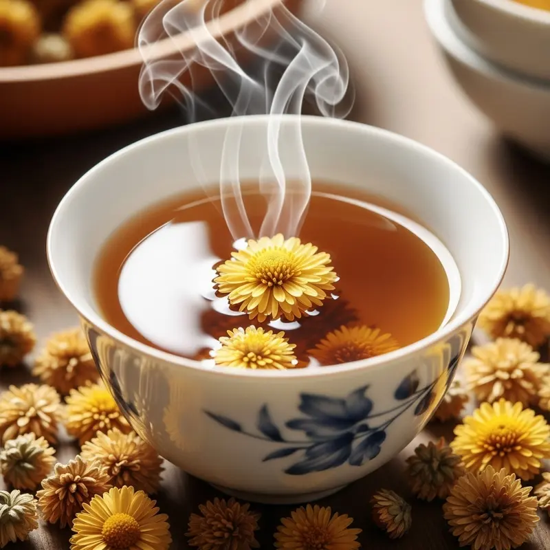 Hộp quà Tết sang trọng với trà hoa cúc và trà Atiso.