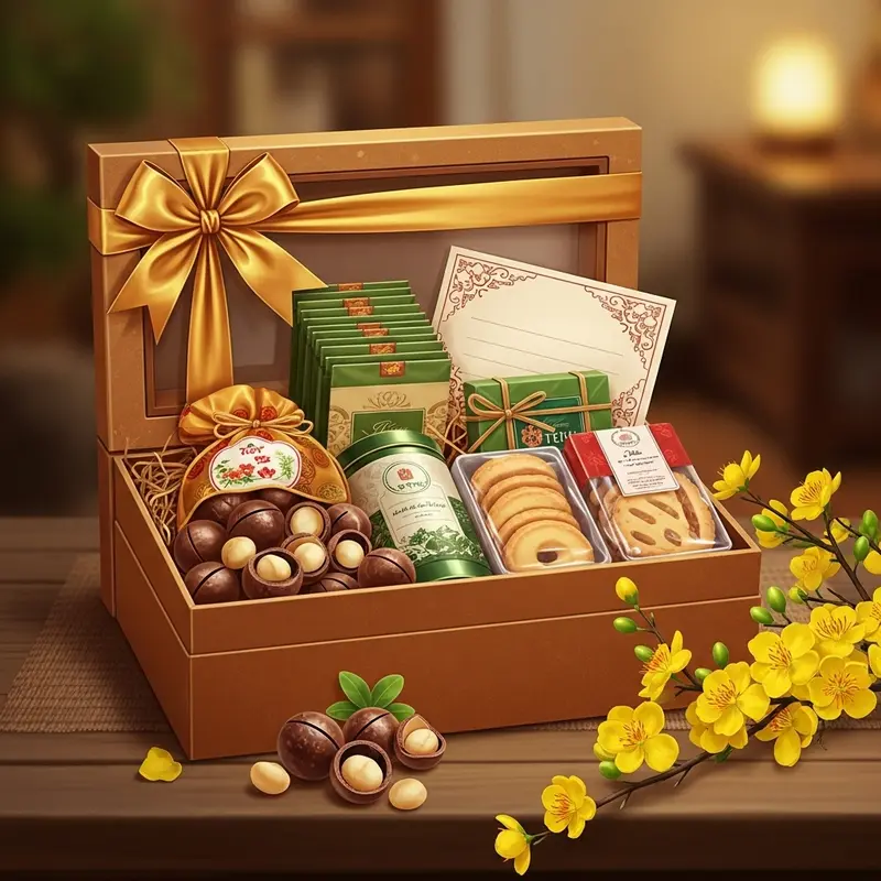 Chùm quả macca tươi trên cành, biểu tượng cho nguồn gốc và sức sống tràn đầy.