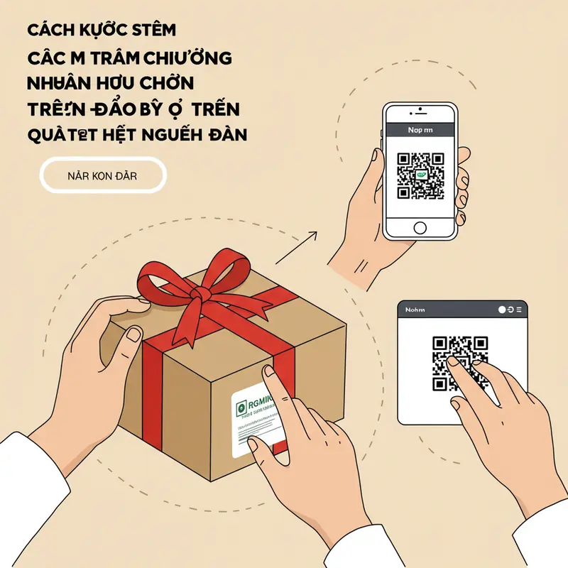 Các dấu chứng nhận hữu cơ nổi bật trên sản phẩm quà Tết.