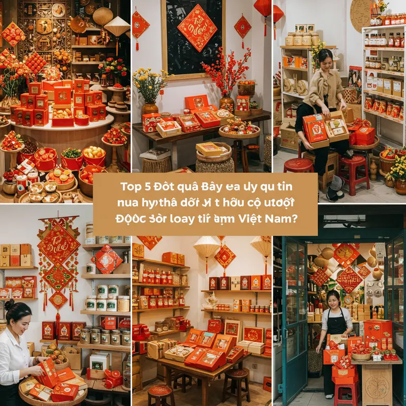 Hộp quà Tết hữu cơ với các thực phẩm tự nhiên, an toàn cho sức khỏe.