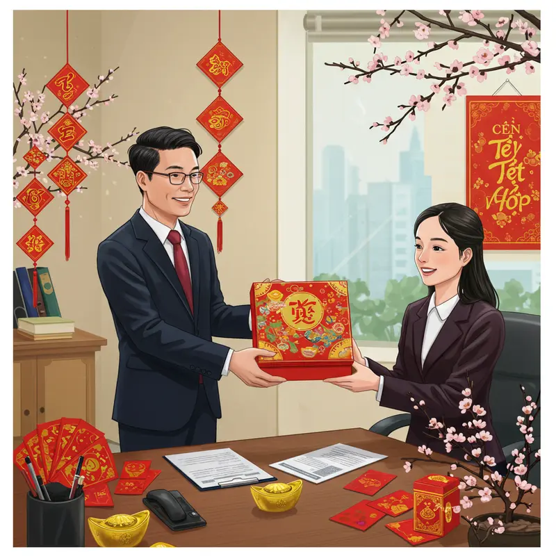Hộp quà Tết là cầu nối gắn kết quan hệ doanh nghiệp.