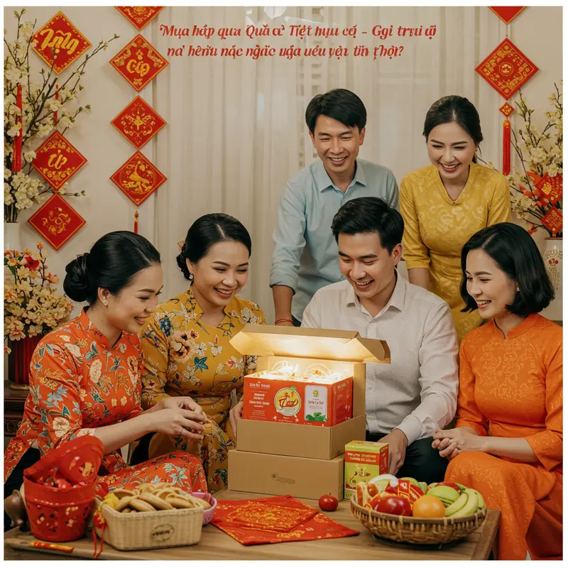 Hộp quà Tết hữu cơ với các thực phẩm tự nhiên, an toàn cho sức khỏe.