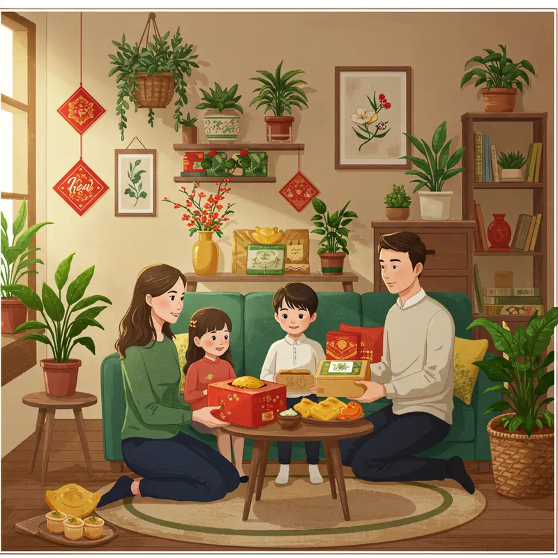 Hộp quà Tết hữu cơ sang trọng và gần gũi với thiên nhiên.