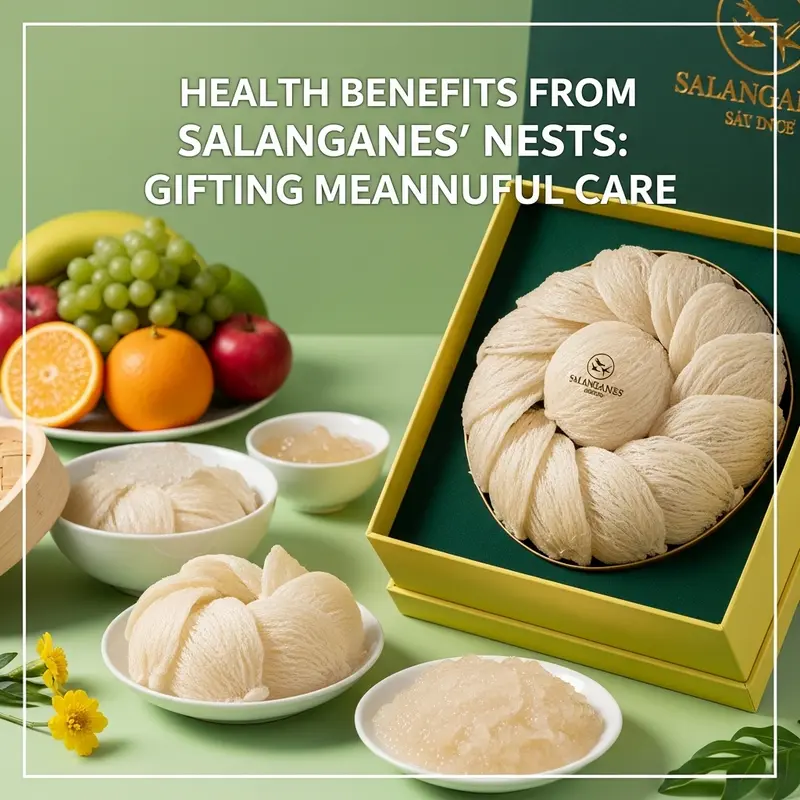 Hộp quà yến sào vị trí trung tâm giữa không gian Tết truyền thống sang trọng.