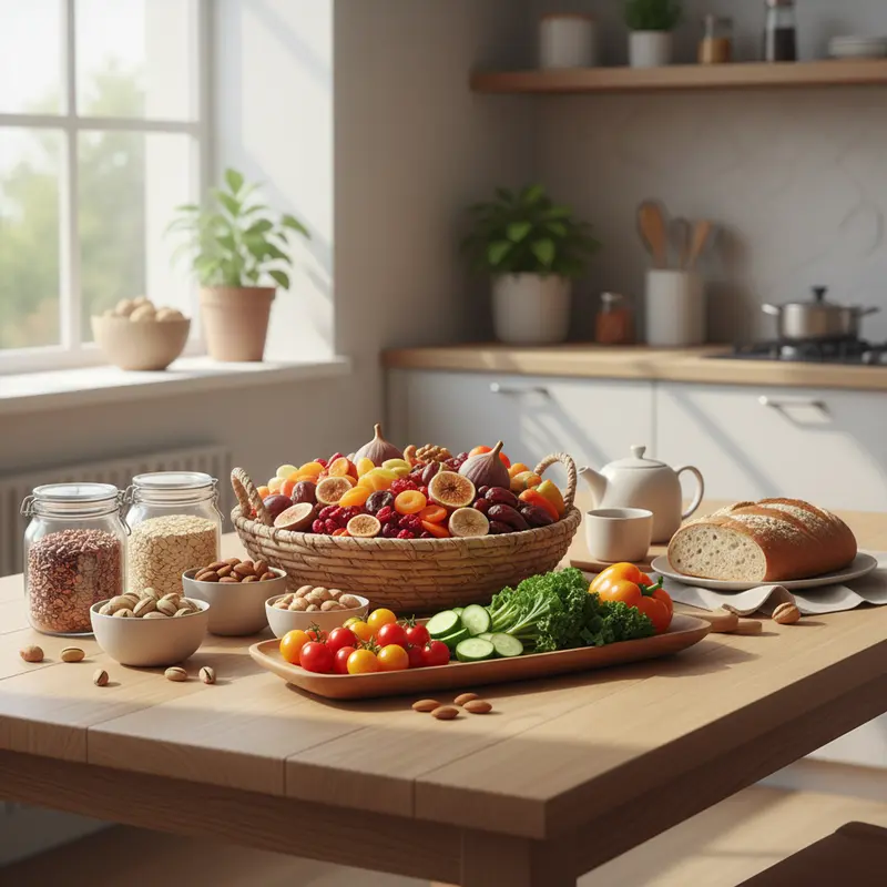 Các loại thực phẩm phù hợp cho người ăn chay và ăn kiêng, bày trí khoa học.