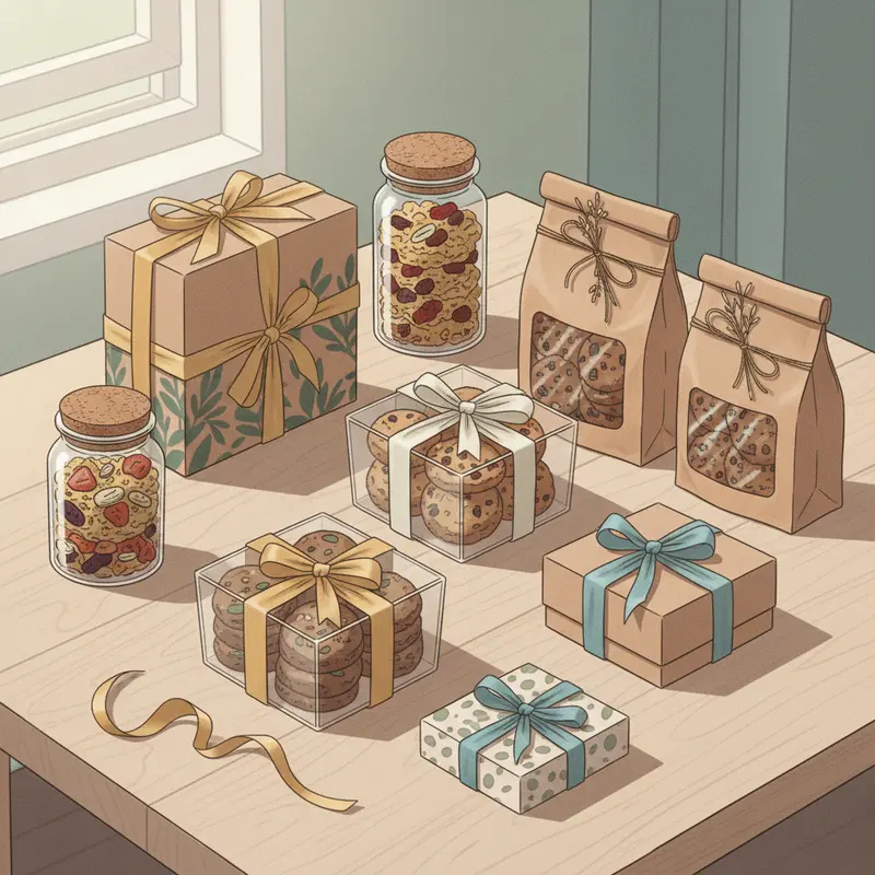 Bàn trà Tết hiện đại với các loại bánh healthy đa dạng và đẹp mắt.